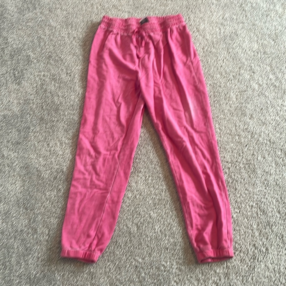Sundown by Splendid Medium distressed hot pink sweatpants